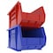 Akro-Mils Hang & Stack Storage Bin, Plastic, Red, 7 in H, 8 1/4 in W, 14 3/4 in L 30240RED - alternate 2