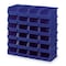 Akro-Mils Hang & Stack Storage Bin, Plastic, 4 1/8 in W, 3 in H, 7 3/8 in L, Blue 30220BLUE - alternate 3