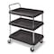 Metro Utility Cart with Deep Lipped Plastic Shelves, Polymer, 400 lb Load Capacity, 3 Shelves, 27 in W BC2636-3DBL - alternate 1