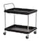 Metro Utility Cart with Deep Lipped Plastic Shelves, Polymer, 400 lb Load Capacity, 2 Shelves, 27 in W BC2636-2DBL - alternate 1