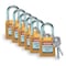 Brady Lockout Padlock, Keyed Different, Nylon, Standard Body Size, 1-3/4 in H, Yellow, PK6 51346 - alternate 2