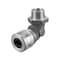 Hubbell Wiring Device-Kellems Liquid Tight Connector, 3/8in., 90 deg, Blk NHC1010 - alternate 1