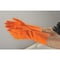 Condor Chemical Resistant Gloves, Natural Rubber Latex, 13 in L, 28 mil, Orange, 7, 1 PR 2YEN1 - alternate 1