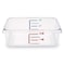 Rubbermaid Commercial Square Storage Container, 2 qt, Clear FG630200CLR - alternate 1
