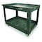 Rubbermaid Commercial Utility Cart with Deep Lipped Plastic Shelves, Structural Foam, 500 lb Load Capacity, 2 Shelves FG9T6700BLA - alternate 1