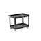 Rubbermaid Commercial Utility Cart with Deep Lipped Plastic Shelves, Structural Foam, 500 lb Load Capacity, 2 Shelves FG9T6700BLA - alternate 2