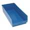 Quantum Storage Systems Shelf Storage Bin, Polypropylene, Blue, 6 in H, 11 1/8 in W, 23 5/8 in L QSB216BL - alternate 1