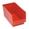 Quantum Storage Systems Shelf Storage Bin, Polypropylene, Red, 6 in H, 6 5/8 in W, 11 5/8 in L QSB202RD - alternate 1