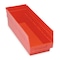 Quantum Storage Systems Shelf Storage Bin, Polypropylene, Red, 6 in H, 8 3/8 in W, 17 7/8 in L QSB208RD - alternate 1
