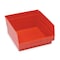 Quantum Storage Systems Shelf Storage Bin, Polypropylene, Red, 6 in H, 11 1/8 in W, 11 5/8 in L QSB209RD - alternate 1