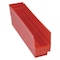 Quantum Storage Systems Shelf Storage Bin, Polypropylene, Red, 6 in H, 4 1/8 in W, 17 7/8 in L QSB203RD - alternate 1