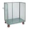 Little Giant 12 ga. Steel 3 Sided Mesh Stock Cart 3600 lb. Capacity, 54"L x 30-1/2"W x 57"H T2-3048-6PY - alternate 1