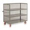 Little Giant 12 ga. Steel 3 Sided Mesh Stock Cart 3600 lb. Capacity, 54"L x 30-1/2"W x 57"H T2-3048-6PY - alternate 2