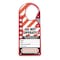 Master Lock Labeled Lockout Hasp, Red, Aluminum/Steel, 5 Max. No. of Padlocks, 3/8 in Max. Shackle Dia. 427 - alternate 1