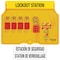 Master Lock Lockout Station, Filled, 4 Padlocks 1482BP1106 - alternate 1