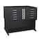 Zoro Select Flat File Cabinet Base, Open Base, Black 2CLE5 - alternate 2