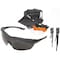 Edge Eyewear Overlord Vapor Shield, Safety Glasses, Anti-Fog & Anti-Scratch, Gray Lens, Black Frame, Full-Frame HO611 - alternate 1