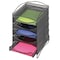 Safco Literature Organizer, Black, 5 Comp 9432BL - alternate 1