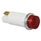 Zoro Select Raised Indicator Light, Red, 120V 20C855 - alternate 1