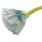 Zoro Select SJTW Extension Cord, 14 AWG, Outdoor, 14/3, 3 Outlets, 5-15R, Yellow, PVC, 5-15P, 25 ft 20FR82ID - alternate 3