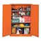 Justrite Emergency Preparedness Cabinet, 45 gal, 4 Shelves, Steel, 43 in W x 65 in H x 18 in D, Orange 860001 - alternate 2