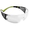 3M SecureFit Safety Glasses, 400 Series, Anti-Fog, Anti-Scratch, Frameless, Black Arm, Clear Lens SF401AF - alternate 1