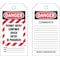 Brady Danger Tag, Confined Space, Polyester, 5 3/4 in H x 3 in W, Black, Red, White, Rectangle, 25 PK 65270 - alternate 1