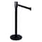 Retracta-Belt Barrier Post with Belt, Black, 15 ft Length, 40 in Post Height, No Legend, Black 321BA-BK - alternate 1