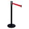 Retracta-Belt Barrier Post with Belt, Black, 15 ft Length, 40 in Post Height, No Legend, Black 321BA-RD - alternate 1