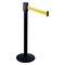 Retracta-Belt Barrier Post with Belt, Black, 15 ft Length, 40 in Post Height, No Legend, Black 321BA-YW - alternate 1