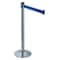 Retracta-Belt Barrier Post with Belt, Polished Chrome, 10 ft Length, 40 in Post Height, No Legend 300PC-BL - alternate 1