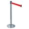 Retracta-Belt Barrier Post with Belt, Polished Chrome, 10 ft Length, 40 in Post Height, Polished chrome 300PC-RD - alternate 1
