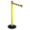 Retracta-Belt Barrier Post with Belt, Yellow, 10 ft Length, 40 in Post Height, No Legend, Yellow 301YA-BYD - alternate 1