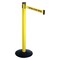 Retracta-Belt Barrier Post with Belt, Yellow, 10 ft Length, 40 in Post Height, Caution Do Not Enter, Yellow 301YA-CAU - alternate 1