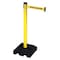 Retracta-Belt Barrier Post with Belt, Yellow, 10 ft Length, 40 in Post Height, Caution Do Not Enter, Yellow 302YA-CAU - alternate 1