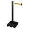 Retracta-Belt Barrier Post with Belt, Black, 10 ft Length, 40 in Post Height, Caution Do Not Enter, Black 302BA-CAU - alternate 1