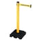 Retracta-Belt Barrier Post with Belt, Yellow, 10 ft Length, 40 in Post Height, Caution Do Not Enter, Yellow 302PYW-CAU - alternate 1