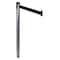 Retracta-Belt Barrier Post with Belt, Polished Aluminum, 10 ft Length, 38 in Post Height, Polished Aluminum 300RPA-BK - alternate 1