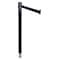 Retracta-Belt Barrier Post with Belt, Black, 10 ft Length, 38 in Post Height, No Legend, Black 300RBA-BK - alternate 1