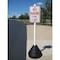 Rubberform Sign Base with Post, , Rubber/Plastic Black/White, 18" L 7444 - alternate 3