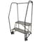 Cotterman 50 in H Steel Tilt and Roll Ladder, 2 Steps, 450 lb Load Capacity 2TR26A6E10B8C1P6 - alternate 1