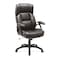 Lorell Executive Chair Black Base High-Back Leather Chair, Black, Adjustable Arms, Leather, Black LLR59535 - alternate 1