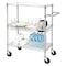 Lorell 18"W 3-Tier Rolling Cart, Chrome, 30"D x 40"H LLR84858 - alternate 1