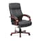 Lorell Lorell Leather High Back Executive Chair, Color: Black, Cherry LLR69531 - alternate 1