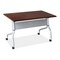 Lorell Rectangle Lorell Mahogany Flip Top Training Table, 23.6 W, 48 L, 29.5 H, Nylon Top, Mahogany LLR60722 - alternate 1