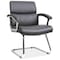 Lorell Guest Chair, 35.4 in W 26.1" L 35" H, Fixed, Leather Seat LLR20019 - alternate 1