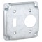 Raco Electrical Box Cover, Square, Steel, Toggle Switch, Single Receptacle Cover 805C - alternate 1