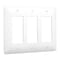Taymac Masque Decorator Wall Plates, Number of Gangs: 3 Plastic, Textured Finish, White 5550W - alternate 1
