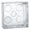 Raco Electrical Box, 21 cu in, Square Box Type, 2 Gangs, Steel, Square Shape 181 - alternate 1