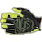 Ironclad Performance Wear I-Viz(R) Hi-Vis Mechanics Gloves, Synthetic Leather Palm, Nylon, Spandex Back, S, Green IVG2-02-S - alternate 6